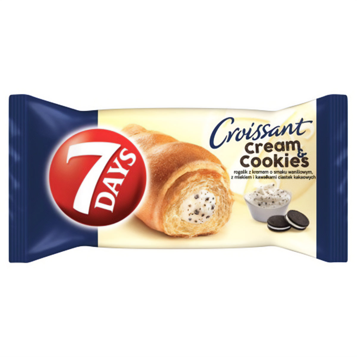 7 Days - Cream & Cookies Max - 80g croissant cream cookies.