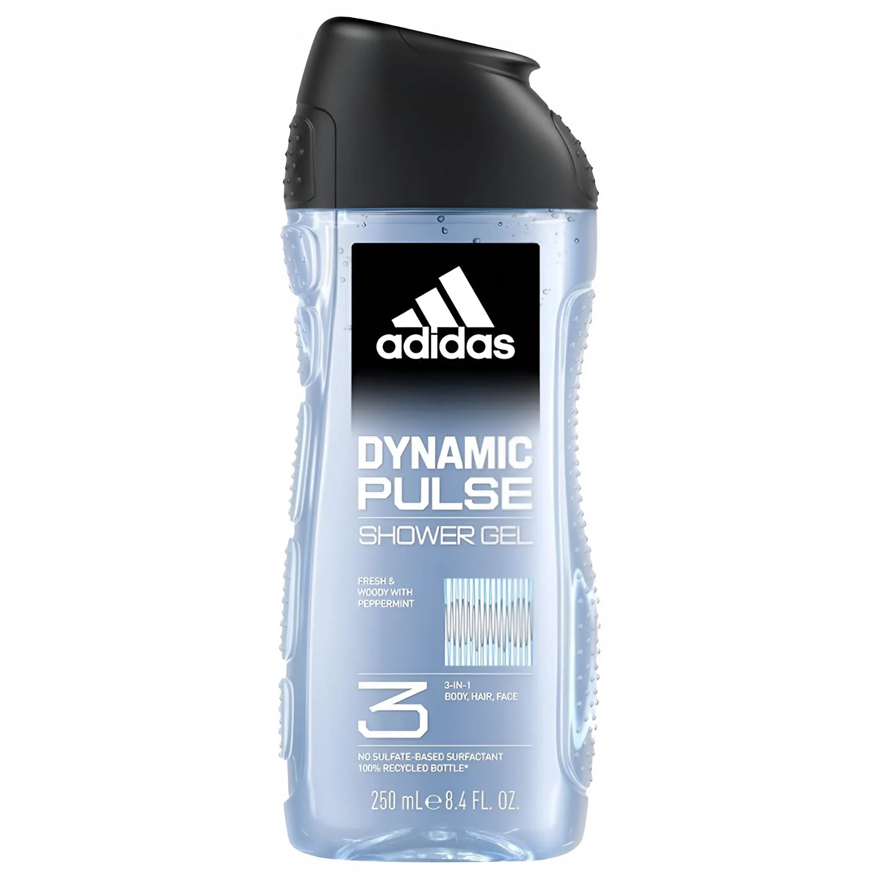 Adidas - Dynamic Pulse Shower Gel - 250ml features a black cap, clear bottle with front label, and delivers a refreshing sporty scent. Adidas - Dynamic Pulse Shower Gel - 250ml features a black cap, clear bottle with front label, and delivers a refreshing sporty scent.