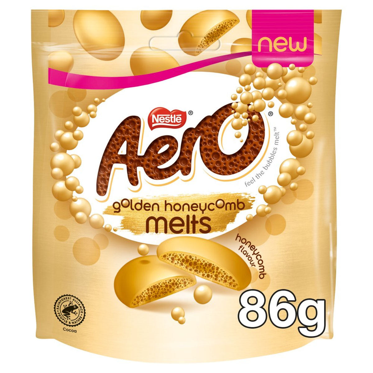 Aero - Melts Golden Honeycomb Sharing Pouch - 86g - Continental Food Store