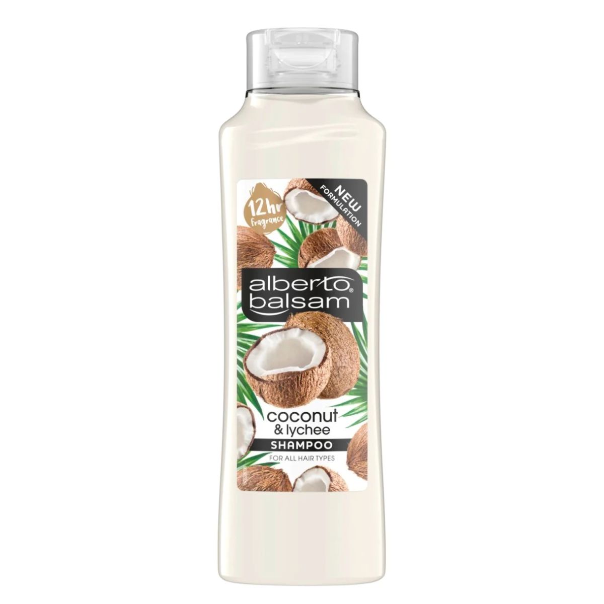 A bottle of Alberto Balsam - Coconut & Lychee Conditioner - 350ml on a white background.