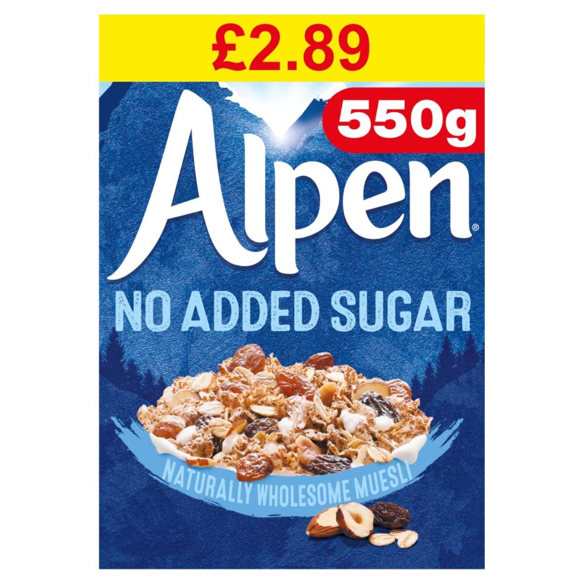 Alpen - No Added Sugar Muesli - 550g. Alpen - No Added Sugar Muesli - 550g.