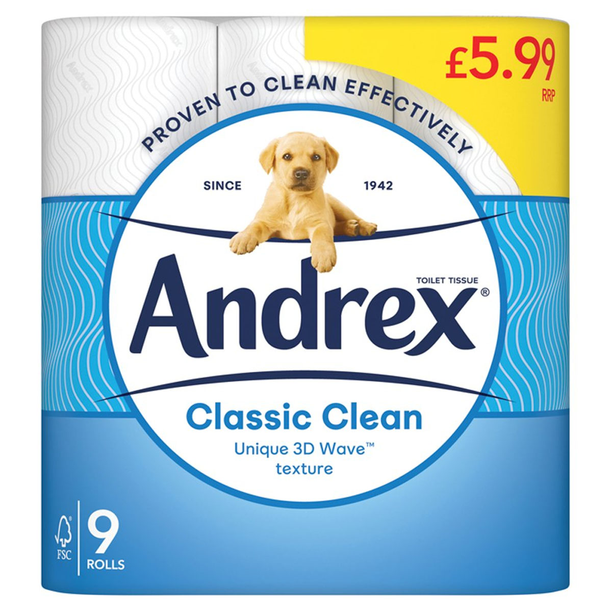 Andrex - Classic Clean Toilet Rolls - 9 Rolls - Continental Food Store