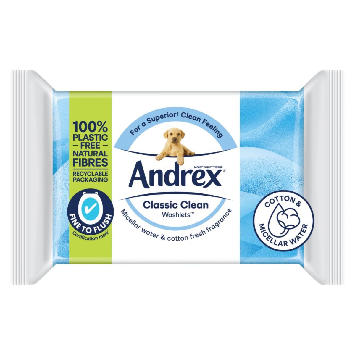 Andrex - Classic Clean Flushable Toilet Wipes - 1pcs.