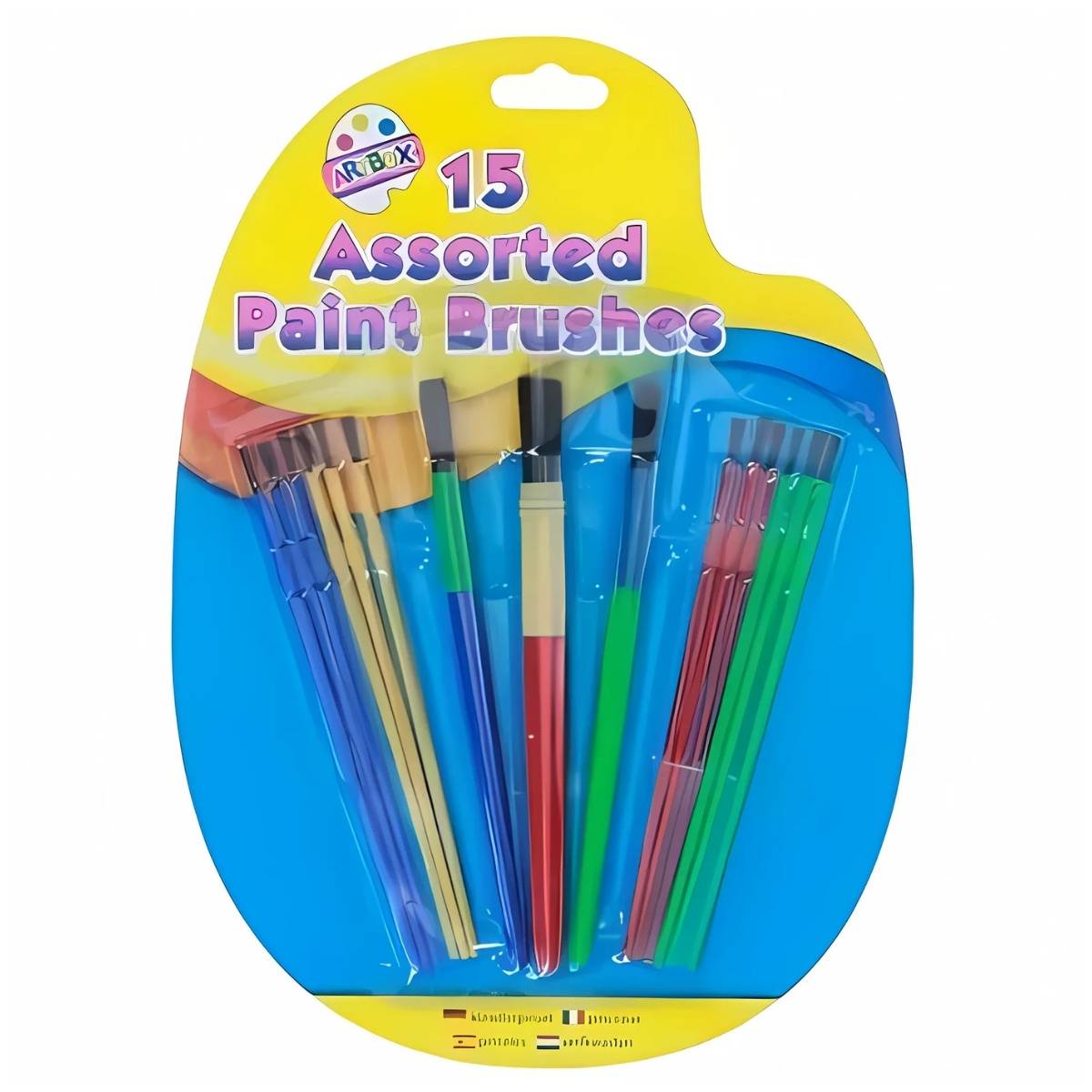 Discover the "Artbox - Assorted Paint Brushes - 15 Pack," ideal for any art project. Each brush boasts a vibrant colored handle and various types, sparking creativity with every stroke. Discover the "Artbox - Assorted Paint Brushes - 15 Pack," ideal for any art project. Each brush boasts a vibrant colored handle and various types, sparking creativity with every stroke.