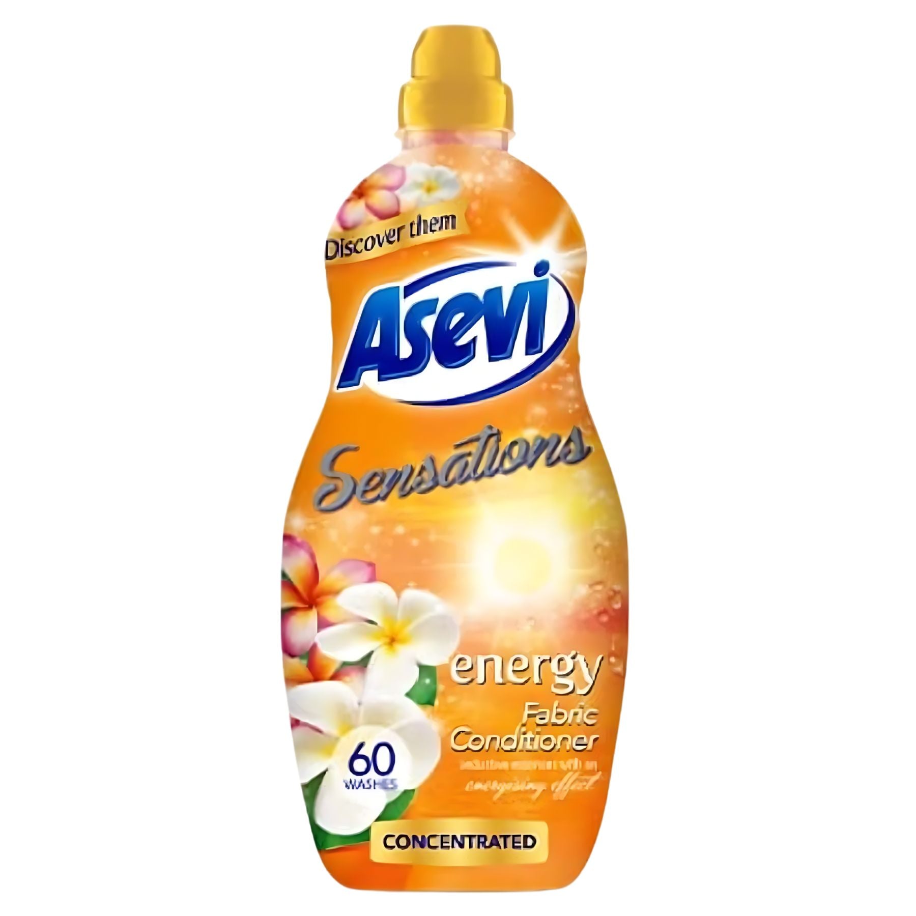 Asevi - Sensations Energy Fabric Conditioner (1320ml) provides concentrated softness and long-lasting fragrance for up to 60 washes. Asevi - Sensations Energy Fabric Conditioner (1320ml) provides concentrated softness and long-lasting fragrance for up to 60 washes.