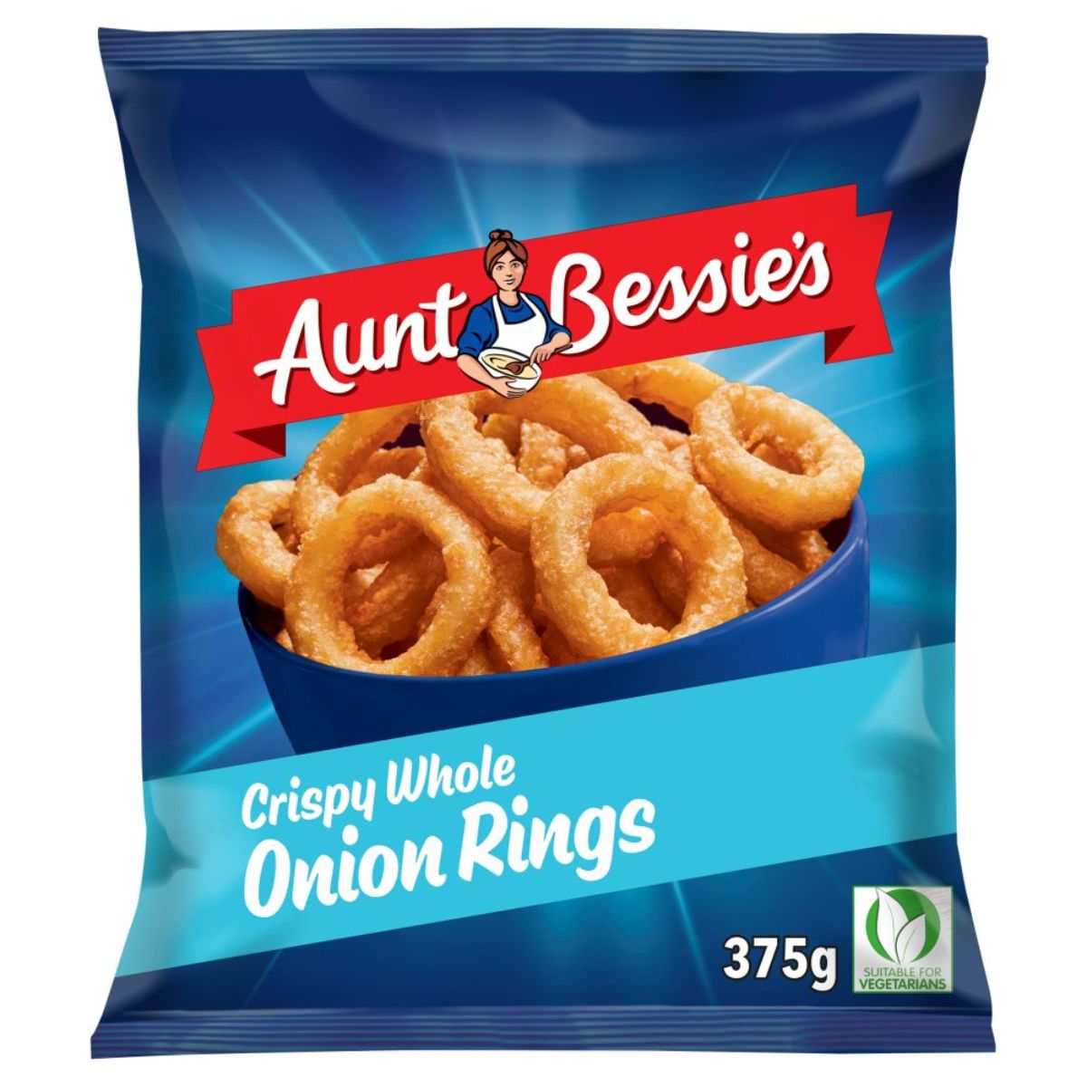Aunt Bessies - Crispy Whole Onion Rings - 375g crispy whole onion rings. Aunt Bessies - Crispy Whole Onion Rings - 375g crispy whole onion rings.