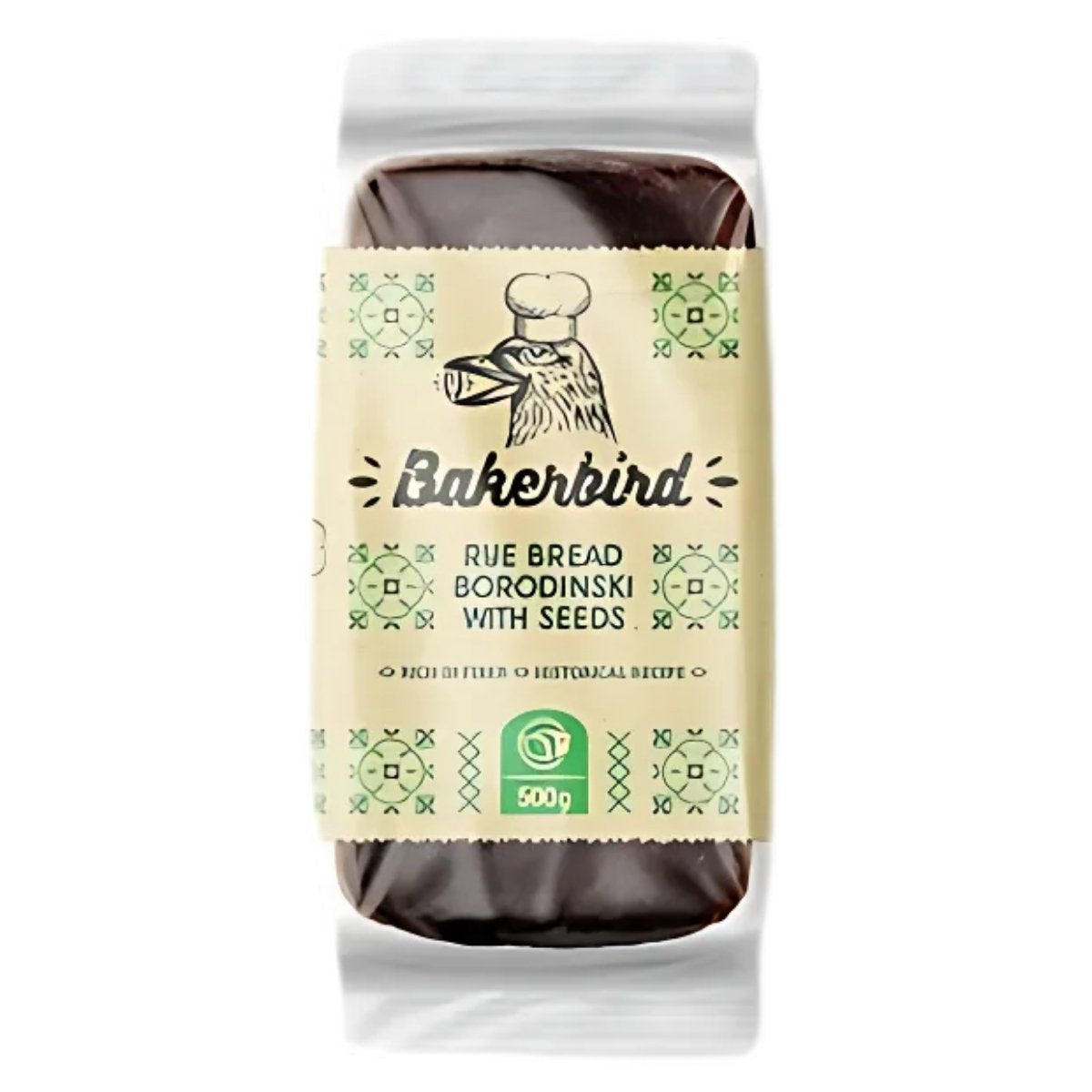 Package of Bakerbird Rye Bread with Seeds, 500g. Package of Bakerbird Rye Bread with Seeds, 500g.
