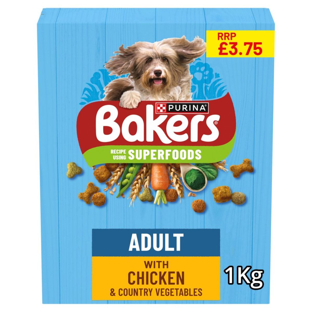 Bakers - Adult with Tasty Chicken & Country Vegetables - 1kg dog food. Bakers - Adult with Tasty Chicken & Country Vegetables - 1kg dog food.