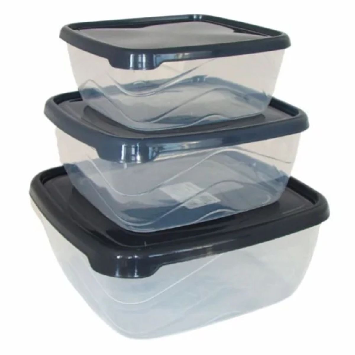 A set of three Beehome - Square Food Container - 3pcs with lids. A set of three Beehome - Square Food Container - 3pcs with lids.