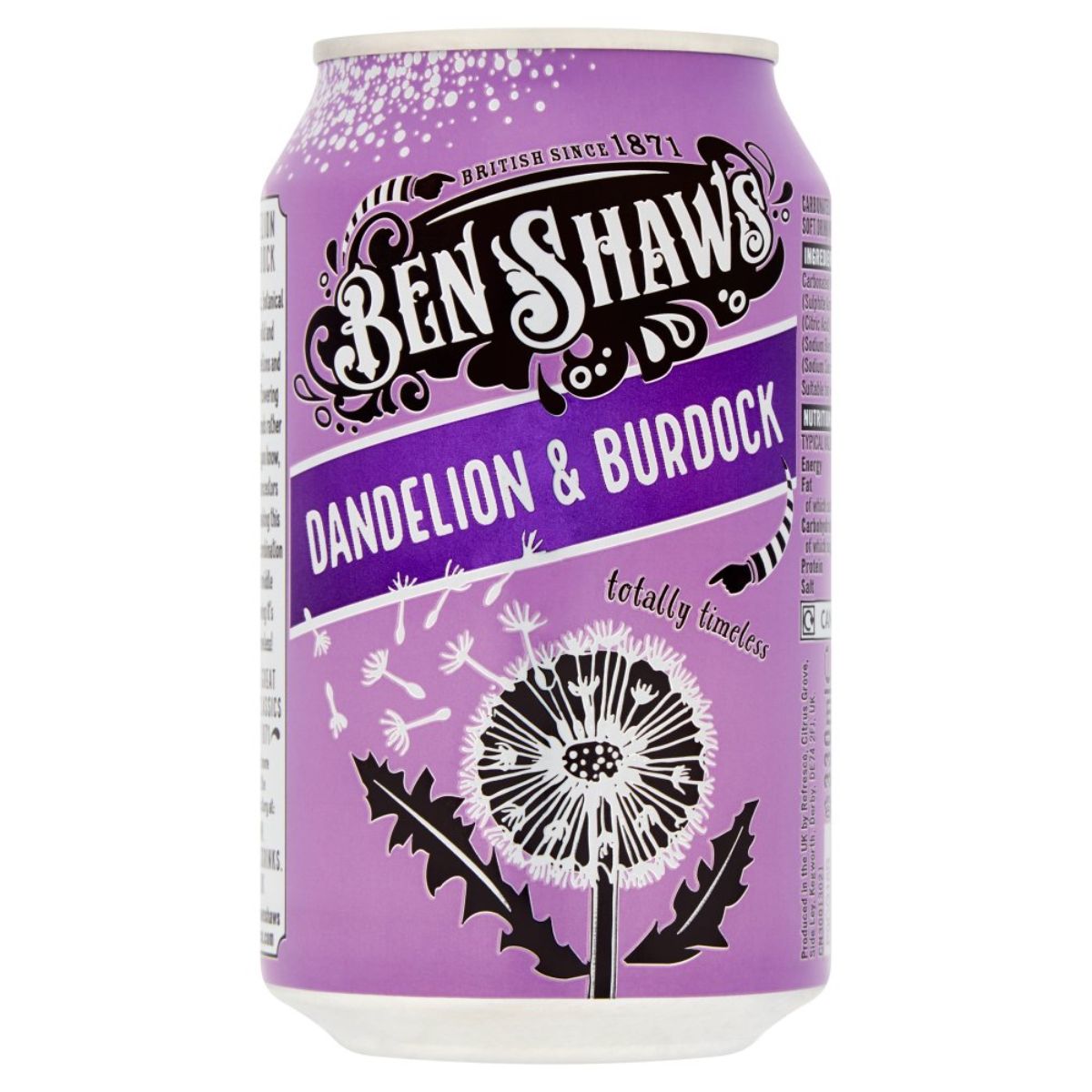 Ben Shaws - Dandelion & Burdock Classic - 330ml can. Ben Shaws - Dandelion & Burdock Classic - 330ml can.