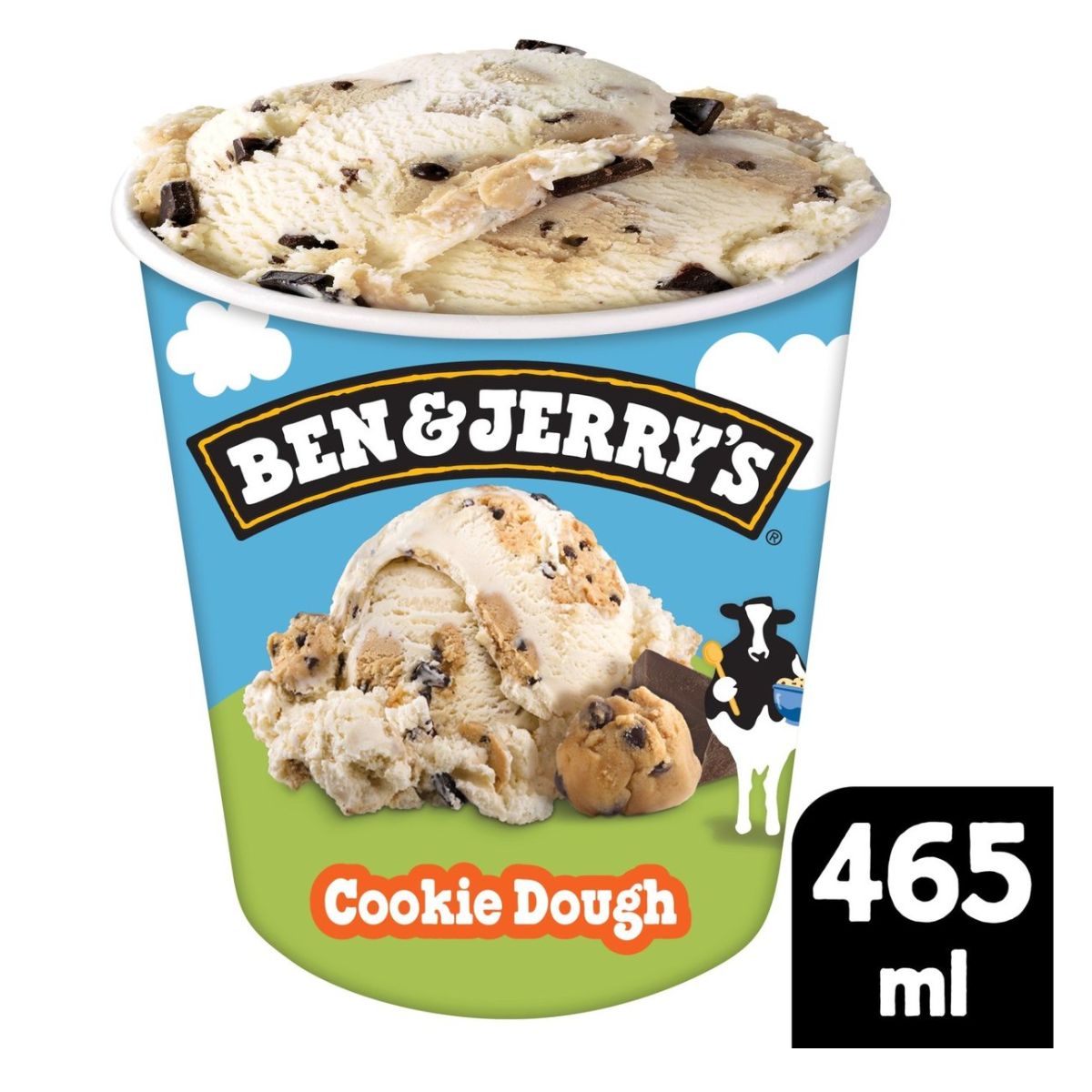 Ben and Jerrys - Cookie Dough - 465ml ice cream. Ben and Jerrys - Cookie Dough - 465ml ice cream.