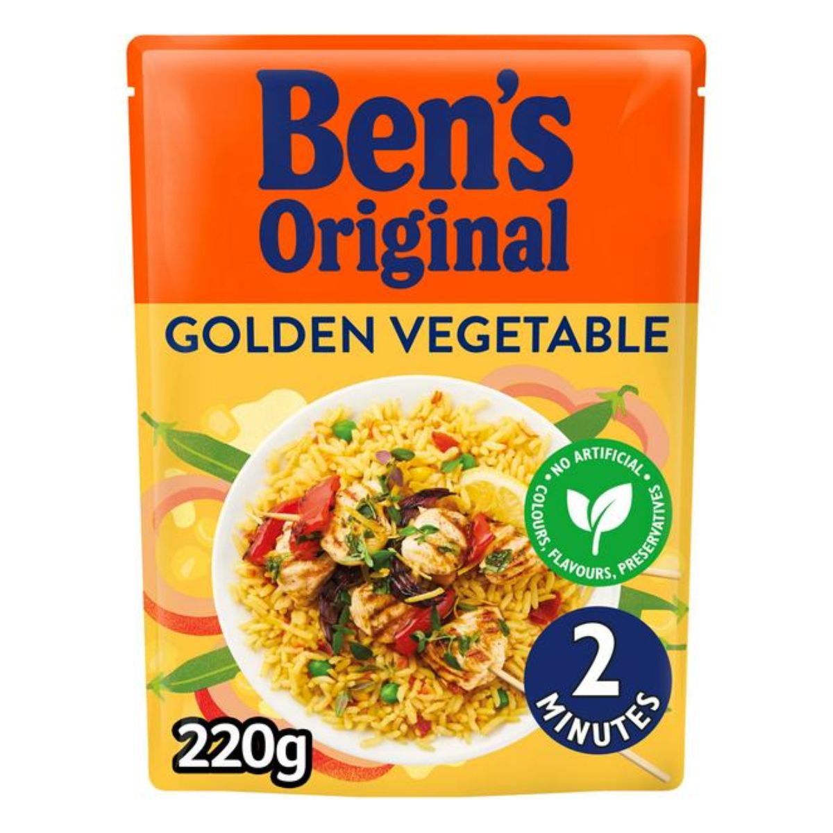 Bens - Original Golden Vegetable Microwave Rice - 220g Bens - Original Golden Vegetable Microwave Rice - 220g