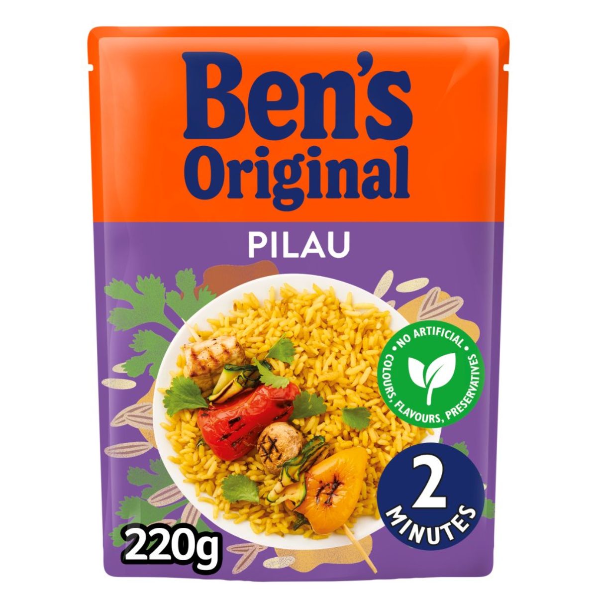 Ben's Original - Pilau Microwave Rice - 220g.