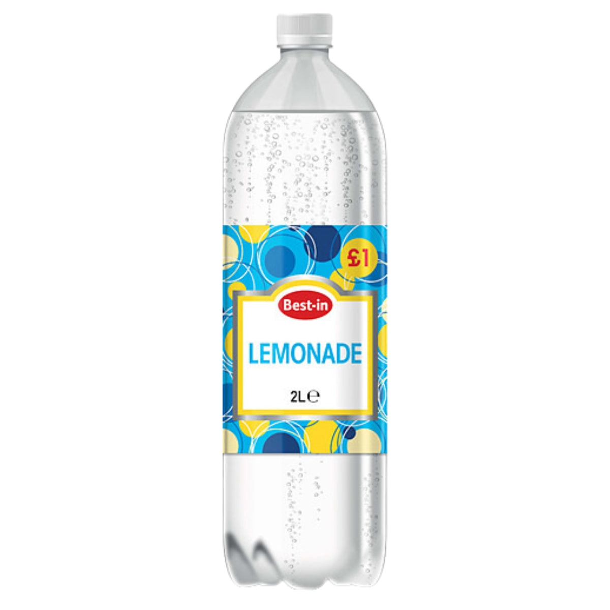A bottle of Best In - Lemonade - 2 Litre on a white background. A bottle of Best In - Lemonade - 2 Litre on a white background.