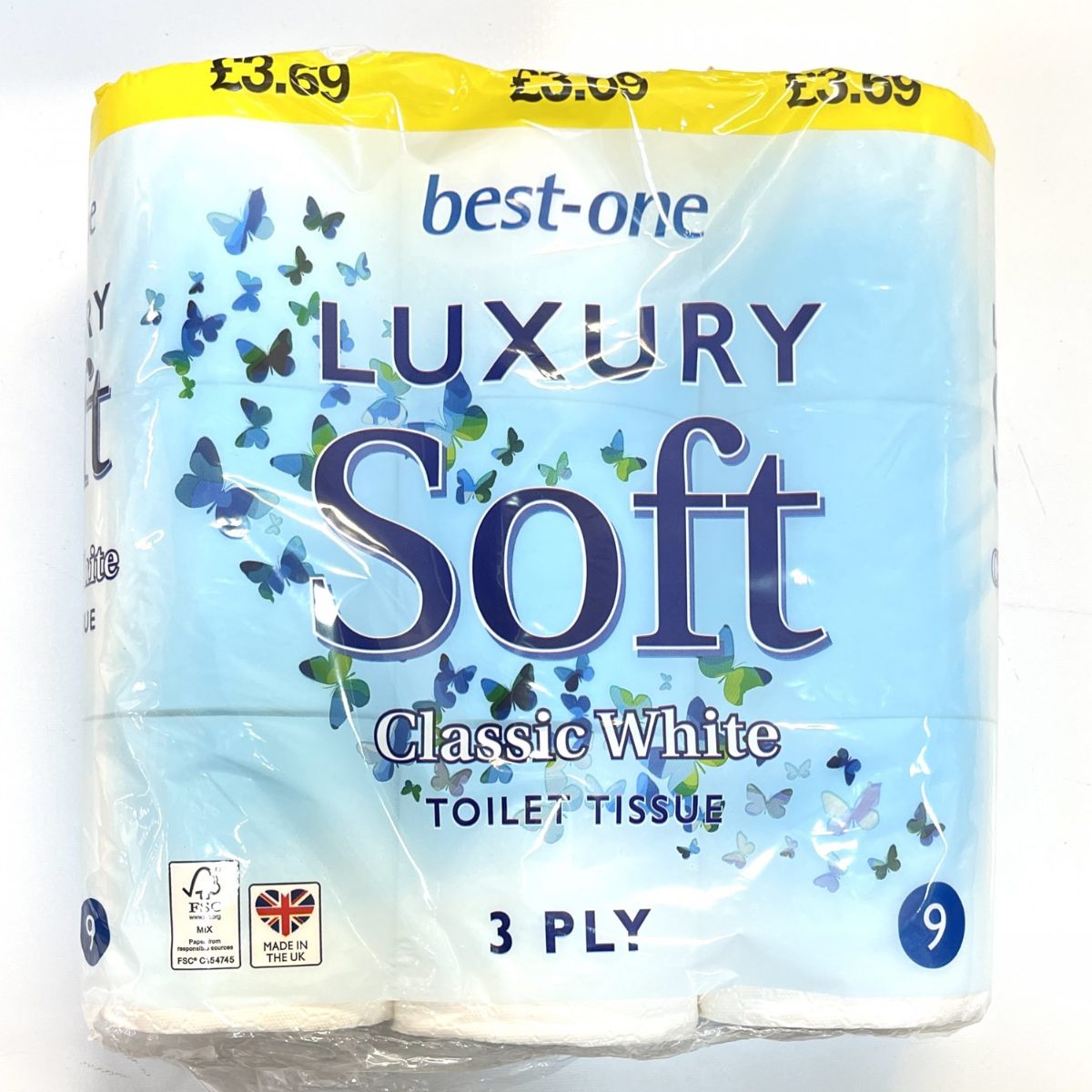 Best One - Luxury Soft Classic White Toilet Tissue 3 Ply - 9 Rolls is the best one luxury soft classic white toilet paper.