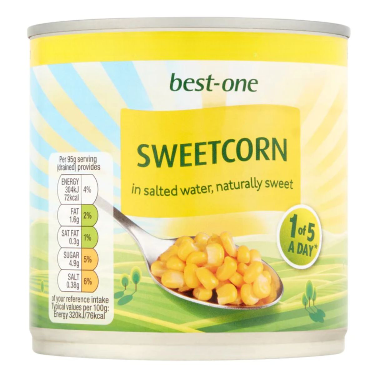 Best One - Sweetcorn - 340g sweetcorn in a tin.