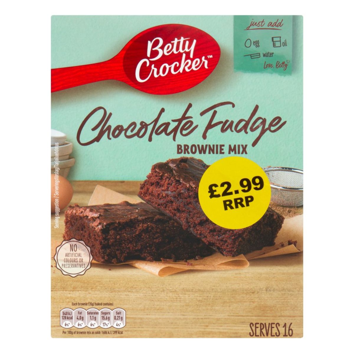 Betty Crocker - Chocolate Fudge Brownie Mix - 415g.