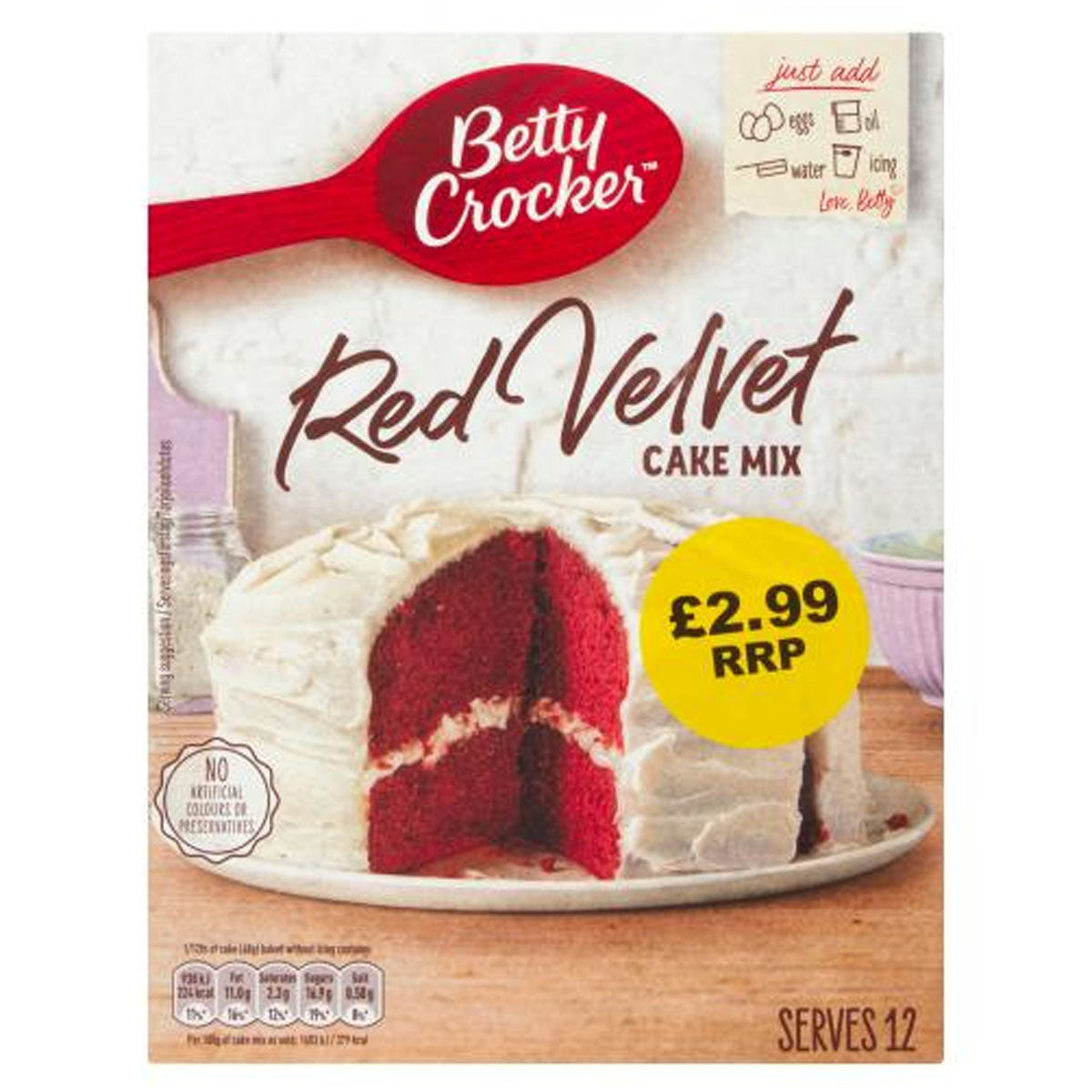 Betty Crocker - Red Velvet Cake Mix - 425g. Betty Crocker - Red Velvet Cake Mix - 425g.
