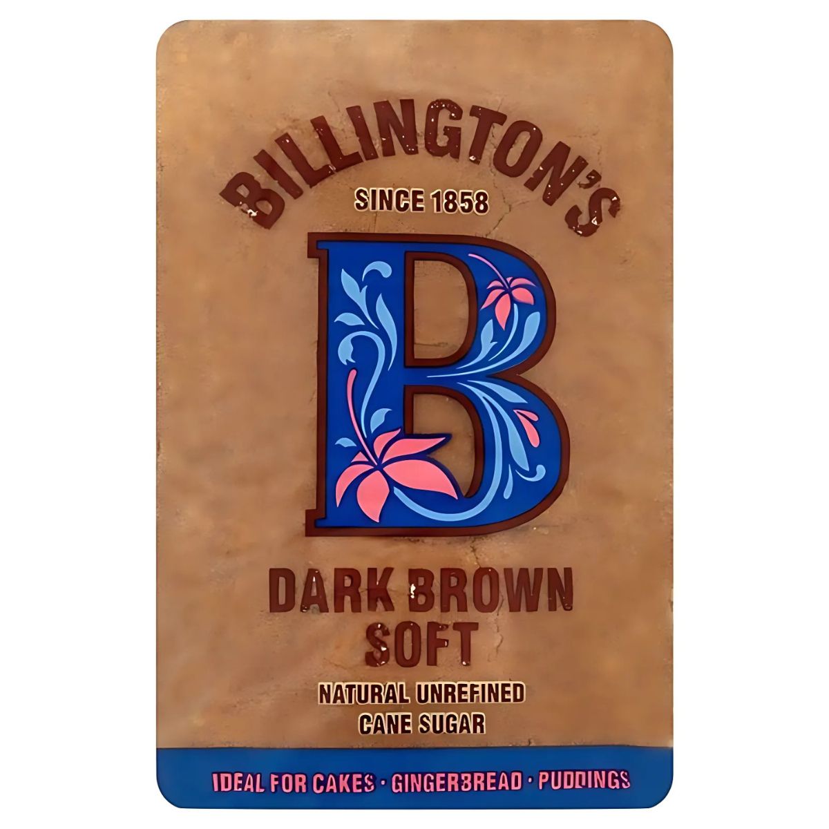 Billington's Dark Brown Soft Sugar (1kg) is made from natural unrefined cane sugar—perfect for baking cakes, gingerbread, and puddings. The pack features a large decorative "B". Billington's Dark Brown Soft Sugar (1kg) is made from natural unrefined cane sugar—perfect for baking cakes, gingerbread, and puddings. The pack features a large decorative "B".