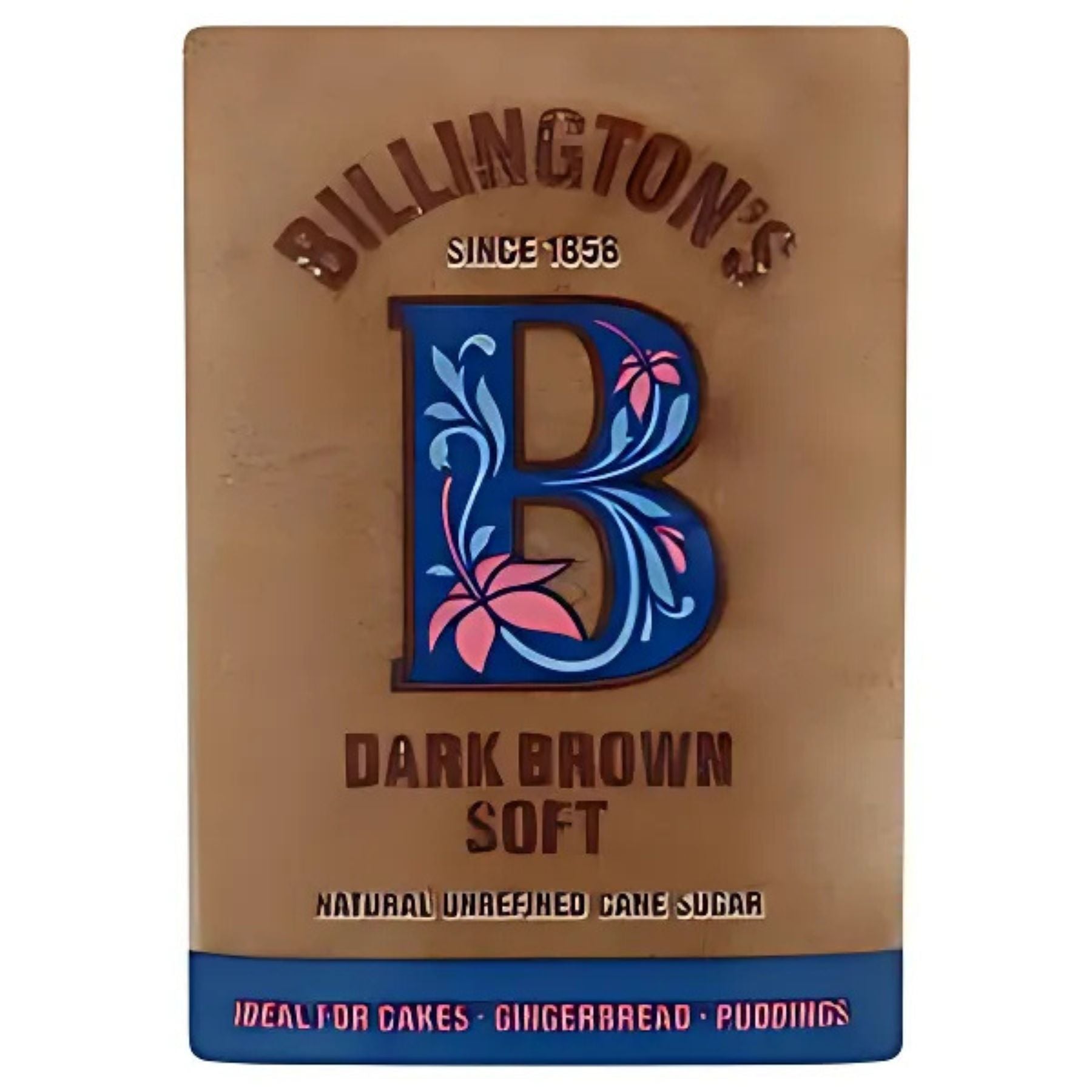 A 500g pack of Billington's Dark Brown Soft Sugar, ideal for rich cakes, gingerbread, and puddings. Features the signature large blue "B" and offers a deep, soft sugar flavor perfect for baking. A 500g pack of Billington's Dark Brown Soft Sugar, ideal for rich cakes, gingerbread, and puddings. Features the signature large blue "B" and offers a deep, soft sugar flavor perfect for baking.