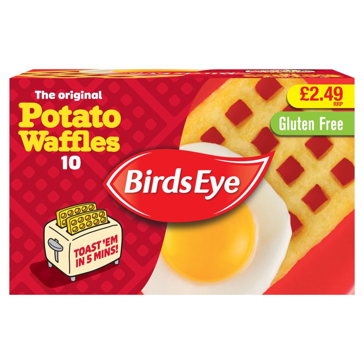 Birds Eye - 10 The Original Potato Waffles - 567g. Birds Eye - 10 The Original Potato Waffles - 567g.