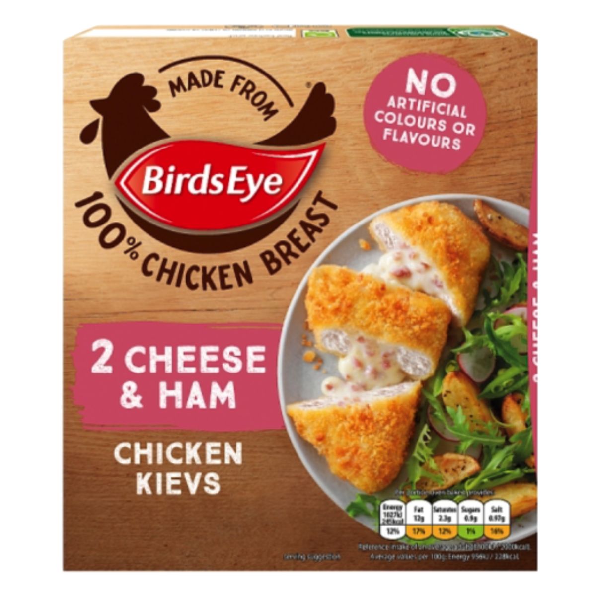 Birds Eye - 2 Cheese & Ham Chicken Kievs - 204g. Birds Eye - 2 Cheese & Ham Chicken Kievs - 204g.