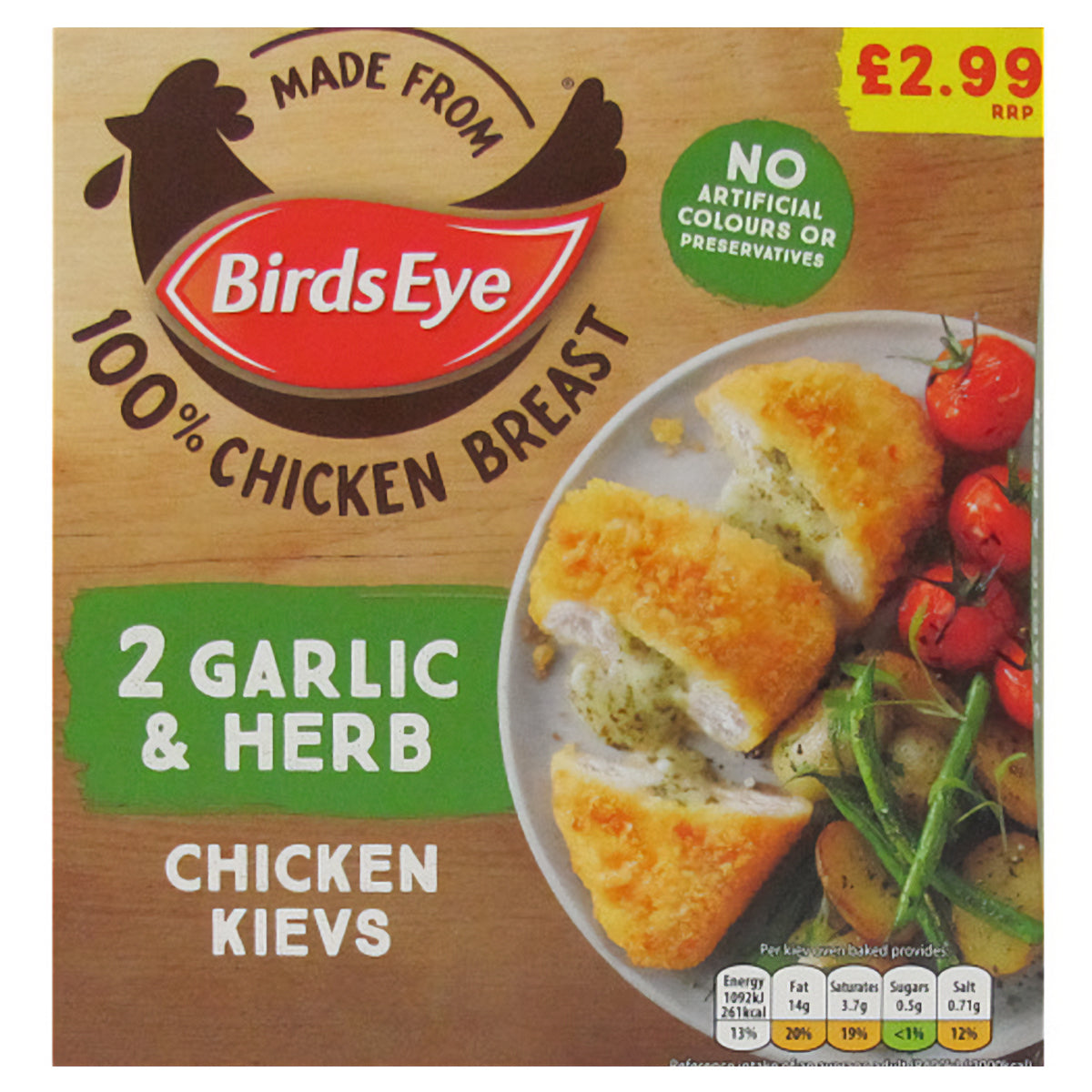 Birds Eye - 2 Garlic & Herb Chicken Kievs - 204g Birds Eye - 2 Garlic & Herb Chicken Kievs - 204g