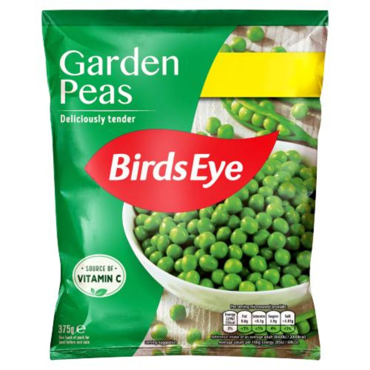 A bag of Birds Eye - Garden Peas - 375g.