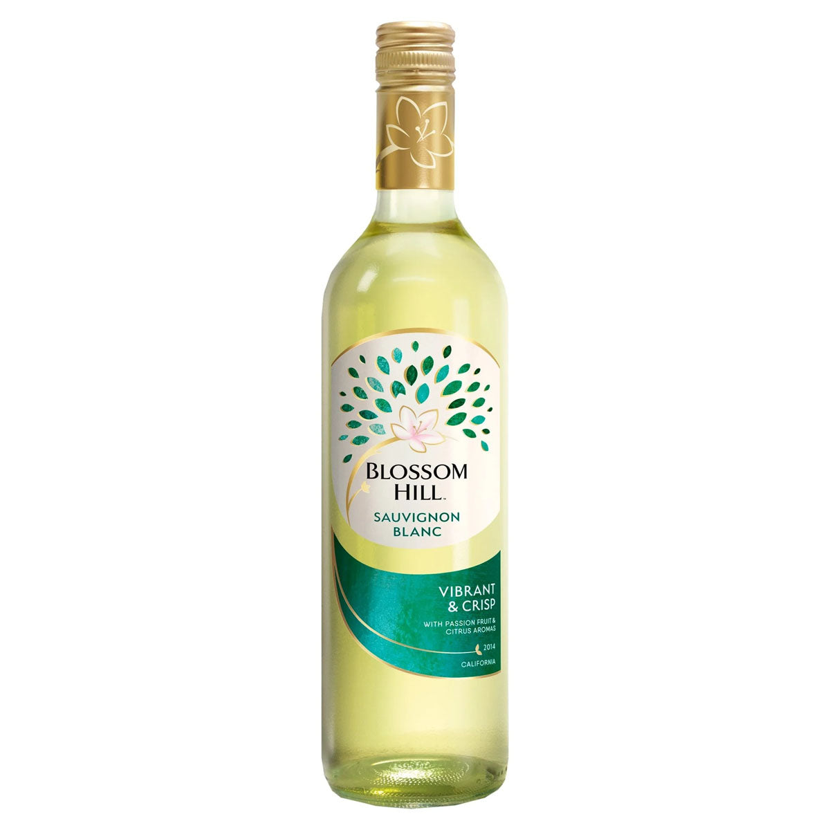 A bottle of Blossom Hill - Sauvignon Blanc (10.5% ABV) - 750ml on a white background.