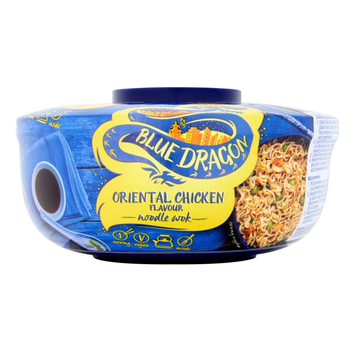 Blue Dragon - Oriental Chicken Flavour Noodle Wok - 65g in a can.