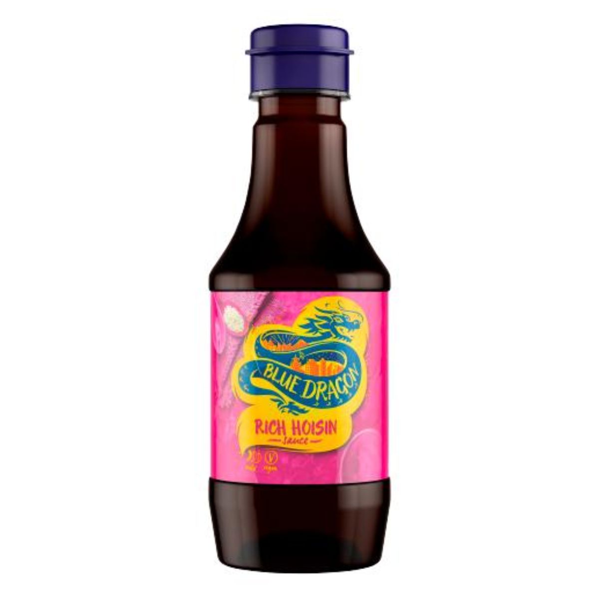 A bottle of Blue Dragon - Rich Hoisin Sauce - 190ml on a white background.