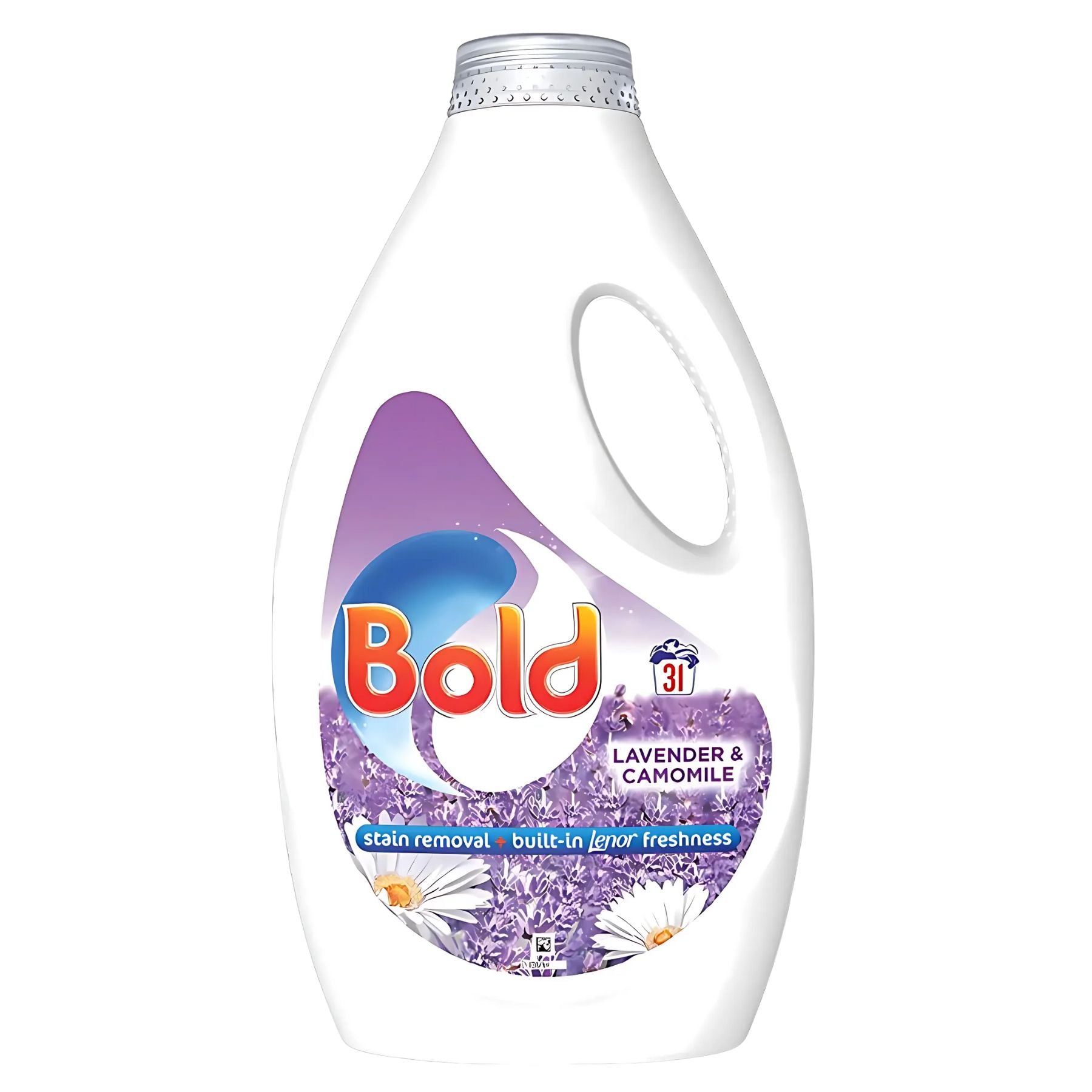 Bold - Lavender & Camomile Washing Liquid Stain Removal, 31 Washes, 1023ml: features a purple and white bottle with floral design, offering effective stain removal and a relaxing scent. Bold - Lavender & Camomile Washing Liquid Stain Removal, 31 Washes, 1023ml: features a purple and white bottle with floral design, offering effective stain removal and a relaxing scent.