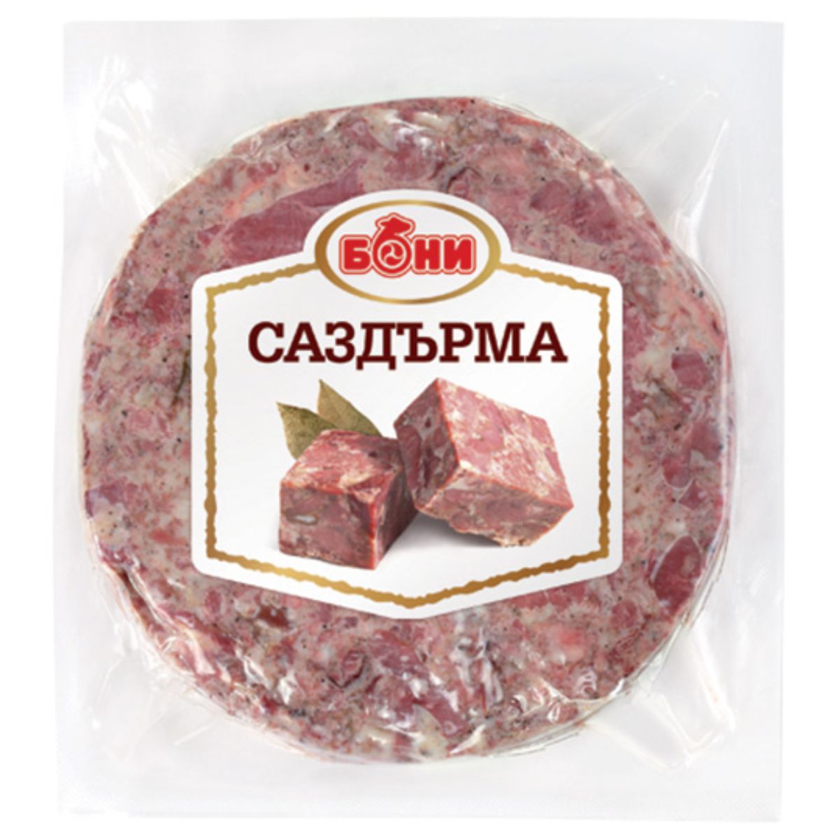 A package of Boni - Sazdarma - 250g in a plastic bag. A package of Boni - Sazdarma - 250g in a plastic bag.