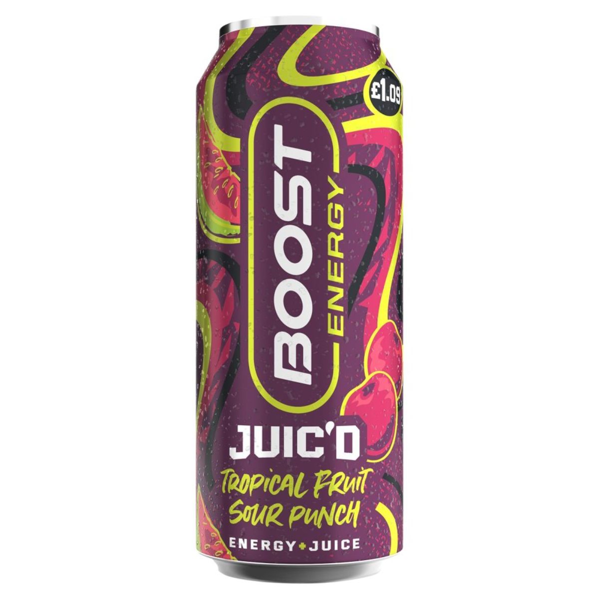 Boost - Tropical Fruit Sour Punch Energy Drink - 500ml can.