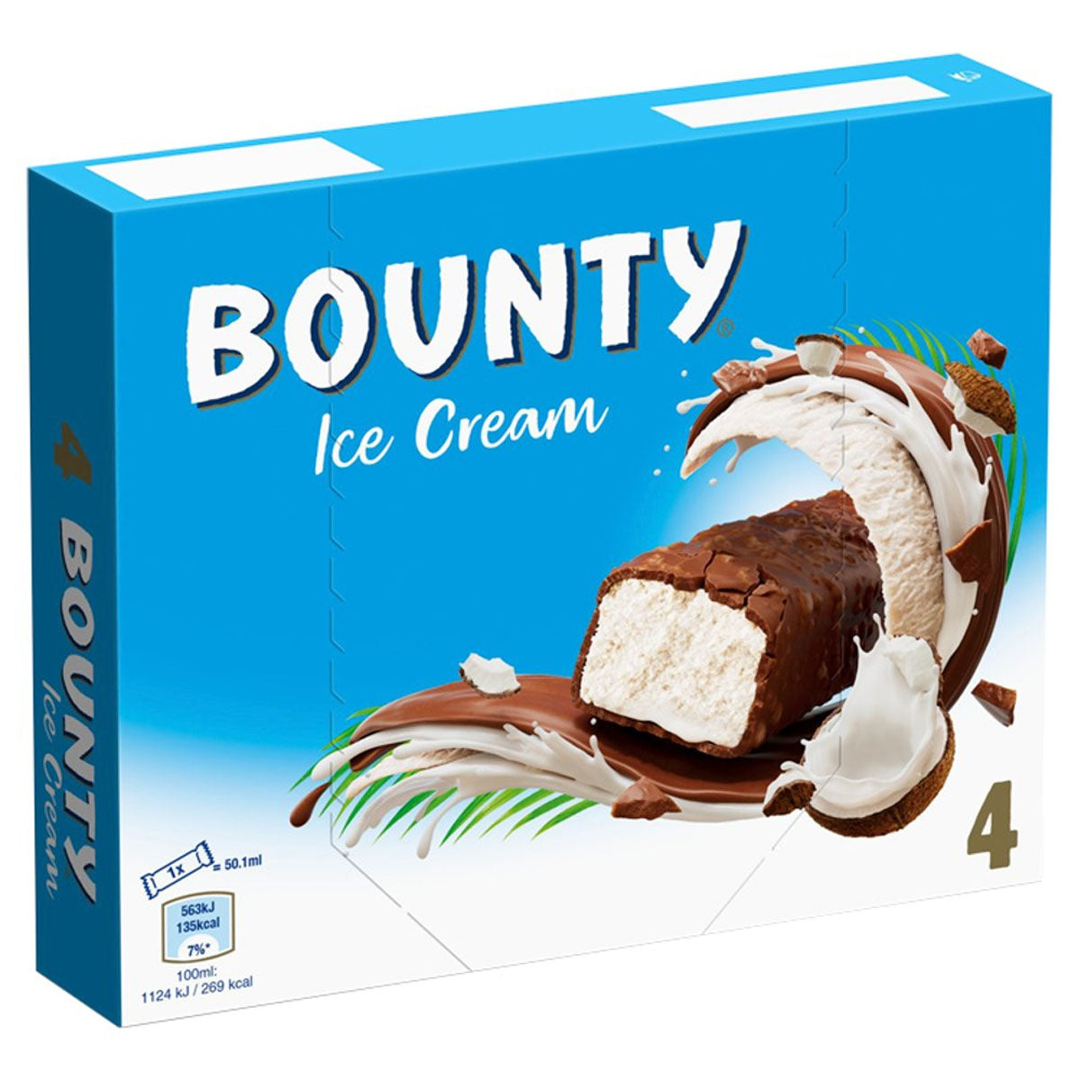 Bounty - Chocolate & Coconut Ice Cream Bars - 4pcs - Continental Food Store