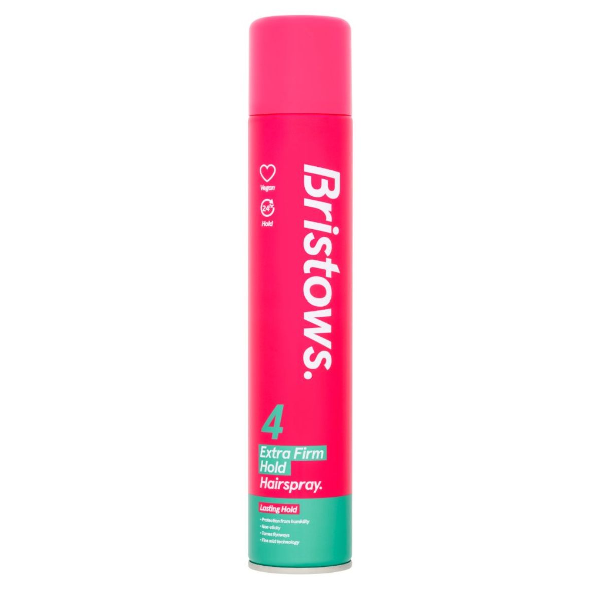 A Bristows - 4 Extra Firm Hold Hairspray - 400ml, on a white background.