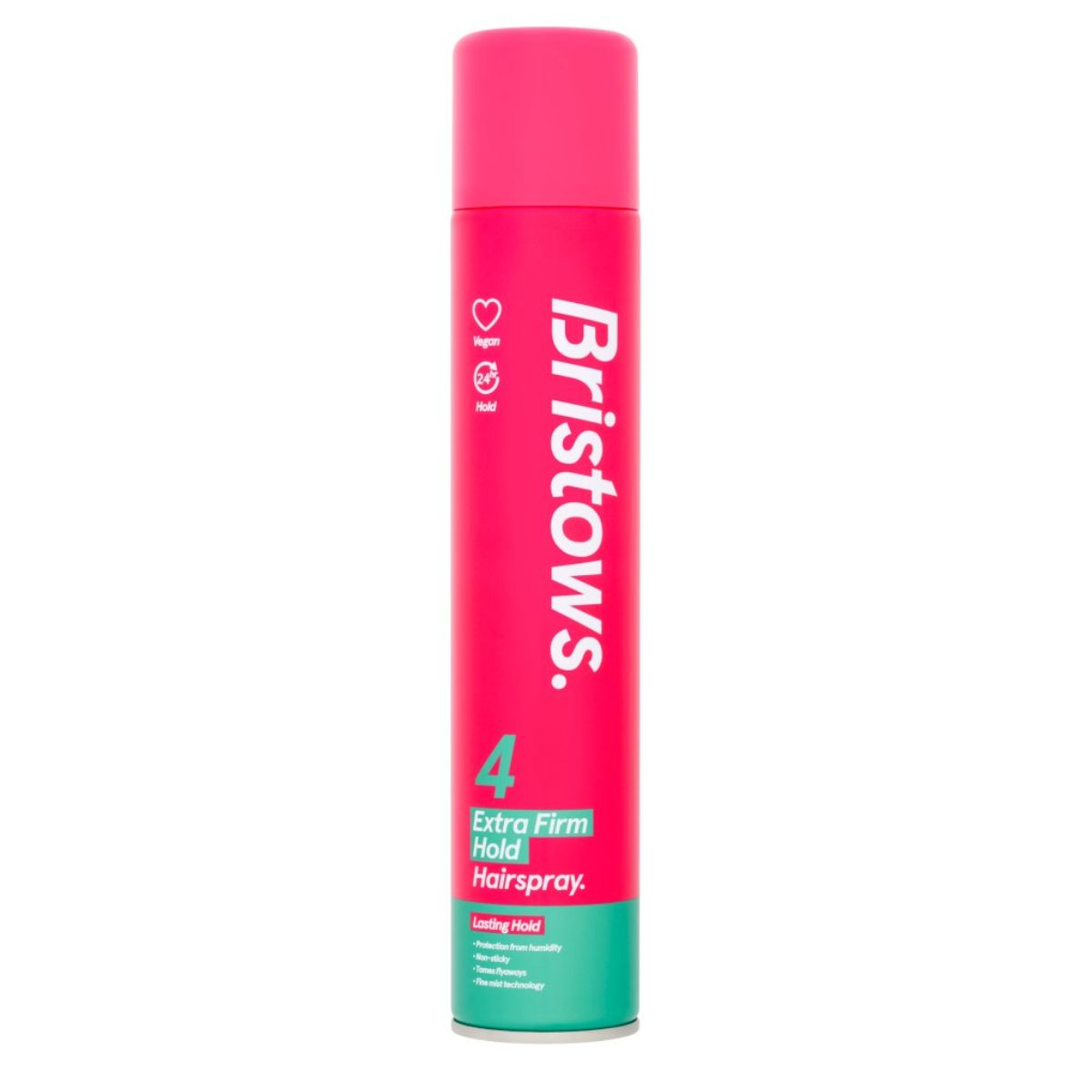 A Bristows - 4 Extra Firm Hold Hairspray - 400ml, on a white background. A Bristows - 4 Extra Firm Hold Hairspray - 400ml, on a white background.