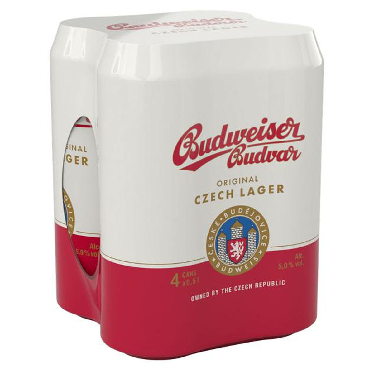 Budweiser Budvar - Original Beer (5.5% ABV) - 4x500ml.