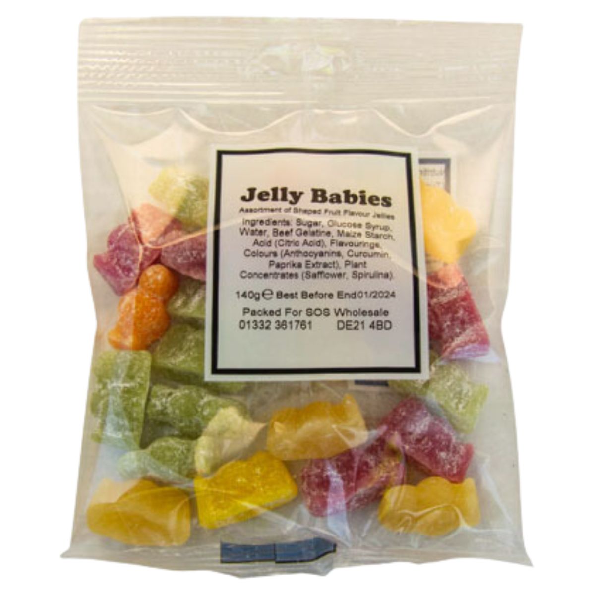 Bumper Bag - Jelly Babies - 140g in a bag.