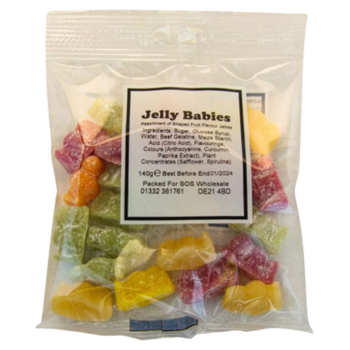 Bumper Bag - Jelly Babies - 140g in a bag. Bumper Bag - Jelly Babies - 140g in a bag.