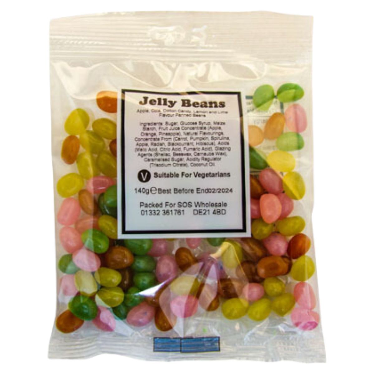Bumper Bags - Jelly Beans - 140g on a white background.