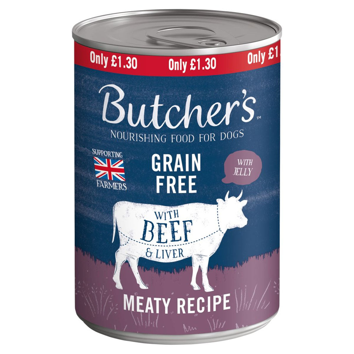 Butcher's - Beef & Liver Dog Food Tin - 400g - Continental Food Store