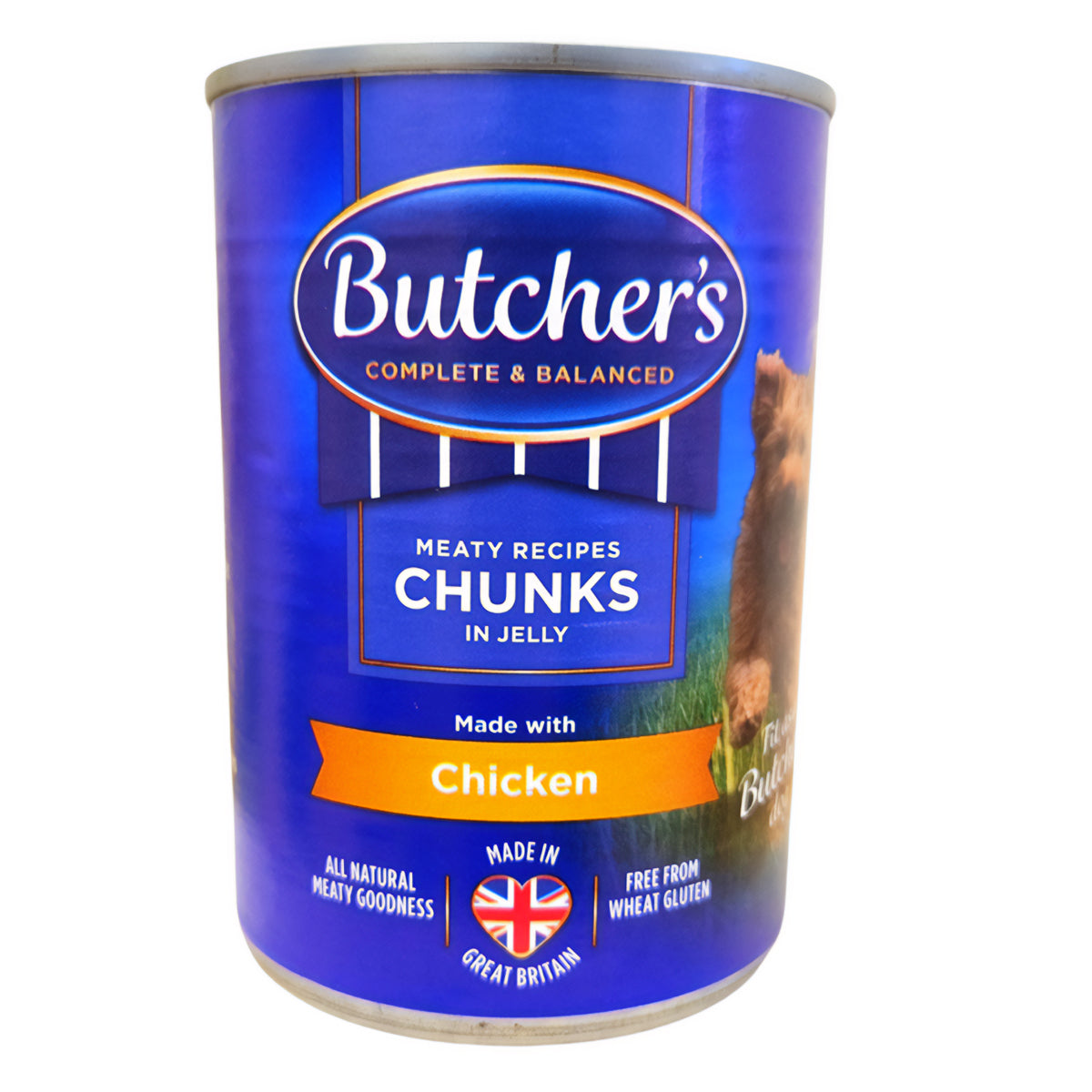 Butcher's - Chicken Chunks in Jelly - 400g in a can. Butcher's - Chicken Chunks in Jelly - 400g in a can.
