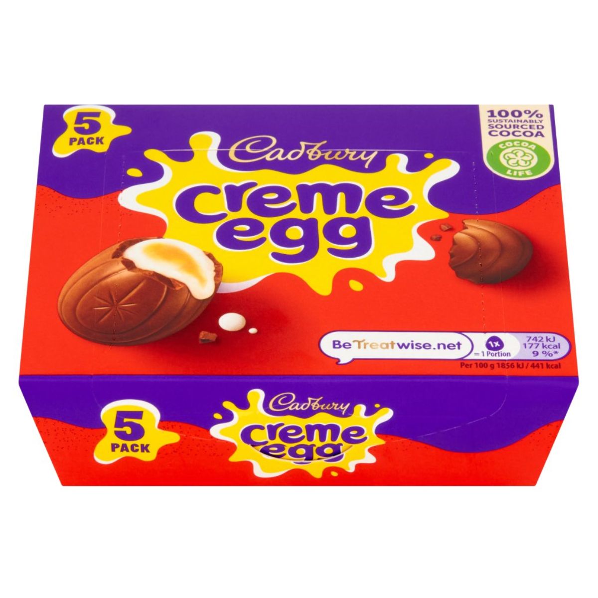 Cadbury - Creme Egg 5 Pack Chocolate Box - 200g in a box.
