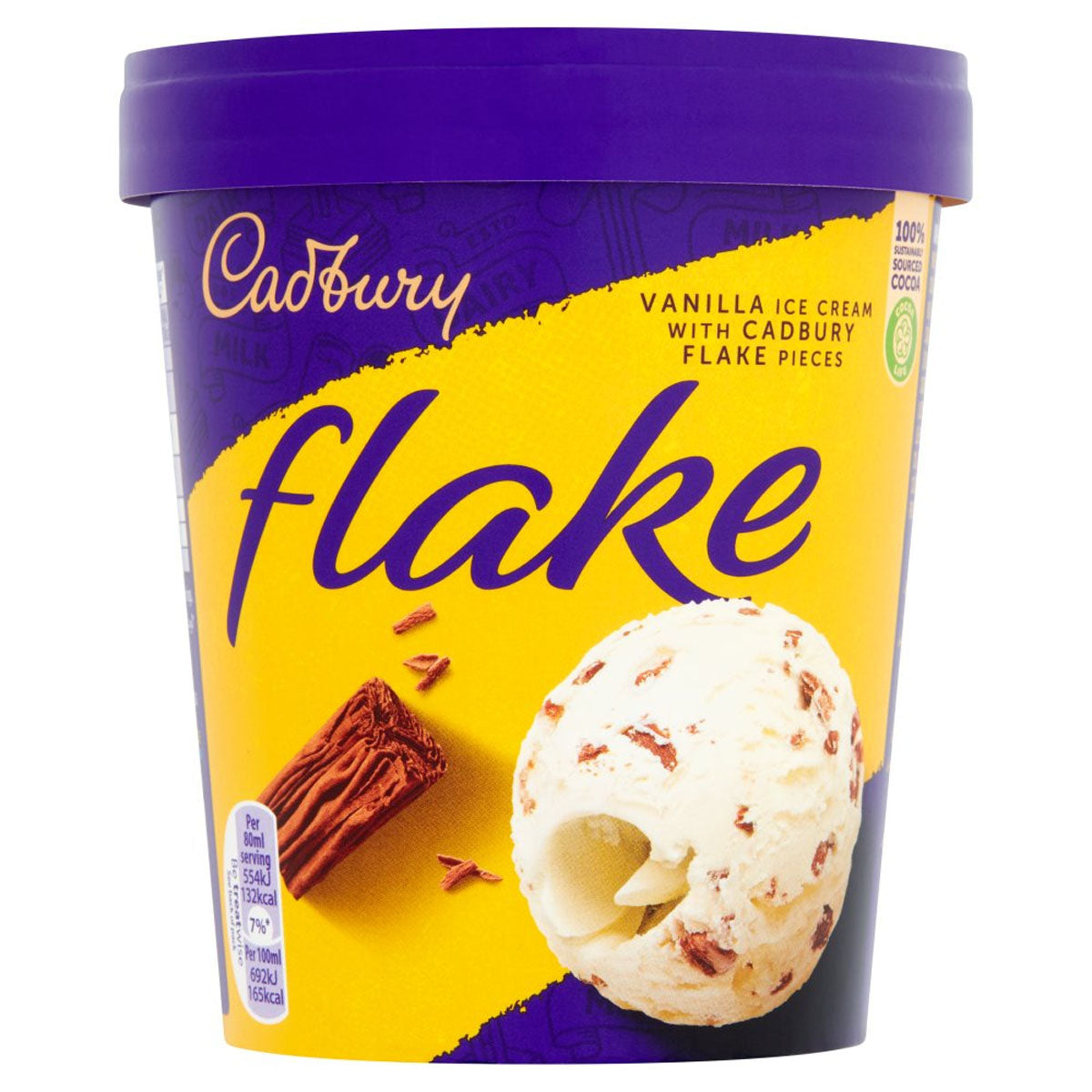 Cadbury - Flake 99 Ice Cream Tub - 480ml