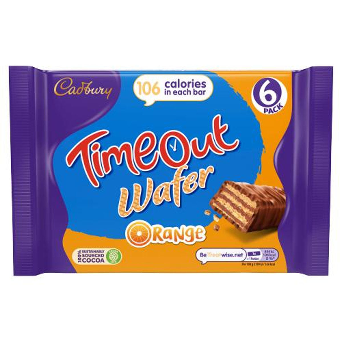 Cadbury's Cadbury - Timeout Wafer Orange - 6x20.2g 6 pcs.