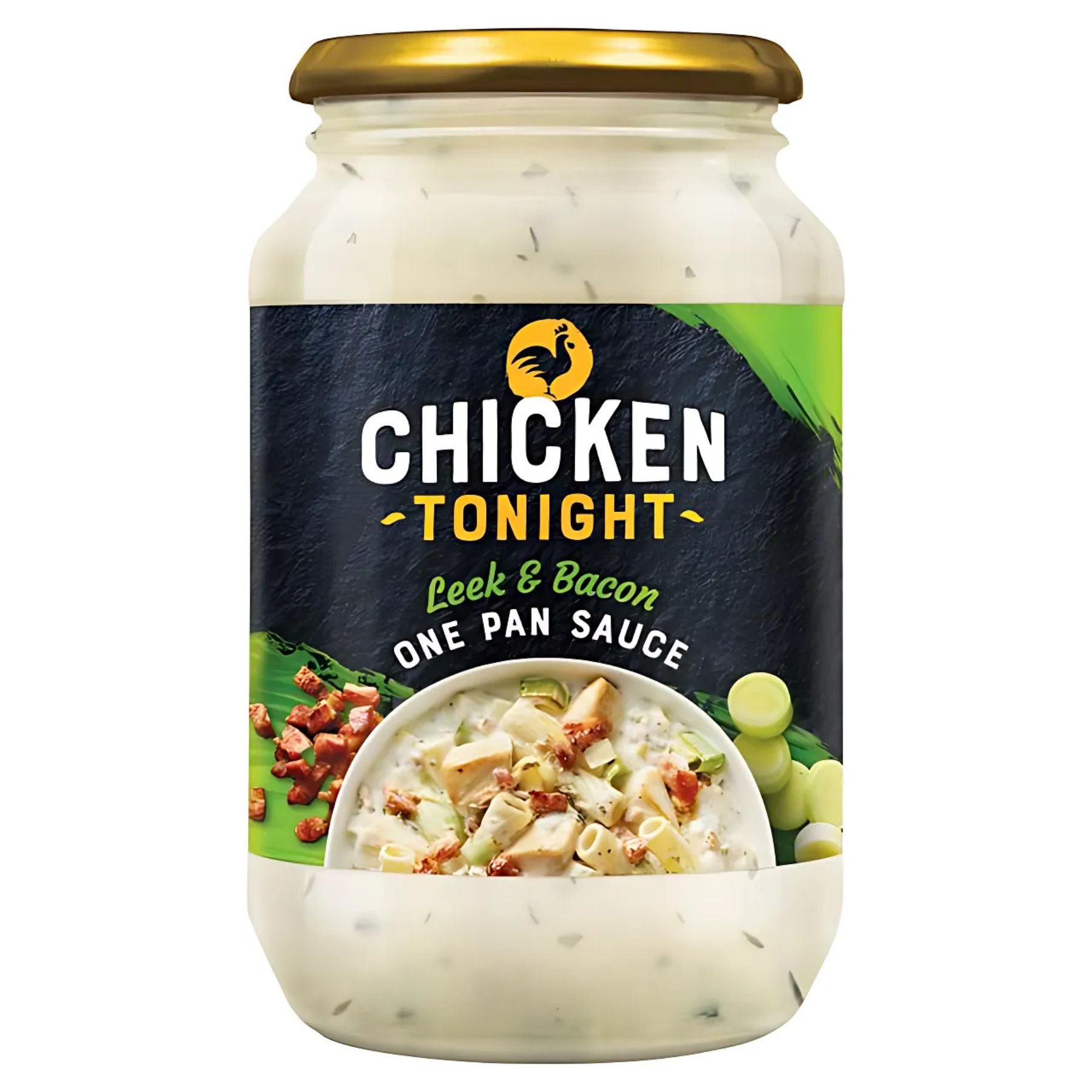 Chicken Tonight - Leek & Bacon One Pan Sauce 500g features a creamy leek and bacon sauce with fresh ingredients shown on the label—ideal as a ready-to-use cooking sauce for tasty one-pan meals. Chicken Tonight - Leek & Bacon One Pan Sauce 500g features a creamy leek and bacon sauce with fresh ingredients shown on the label—ideal as a ready-to-use cooking sauce for tasty one-pan meals.