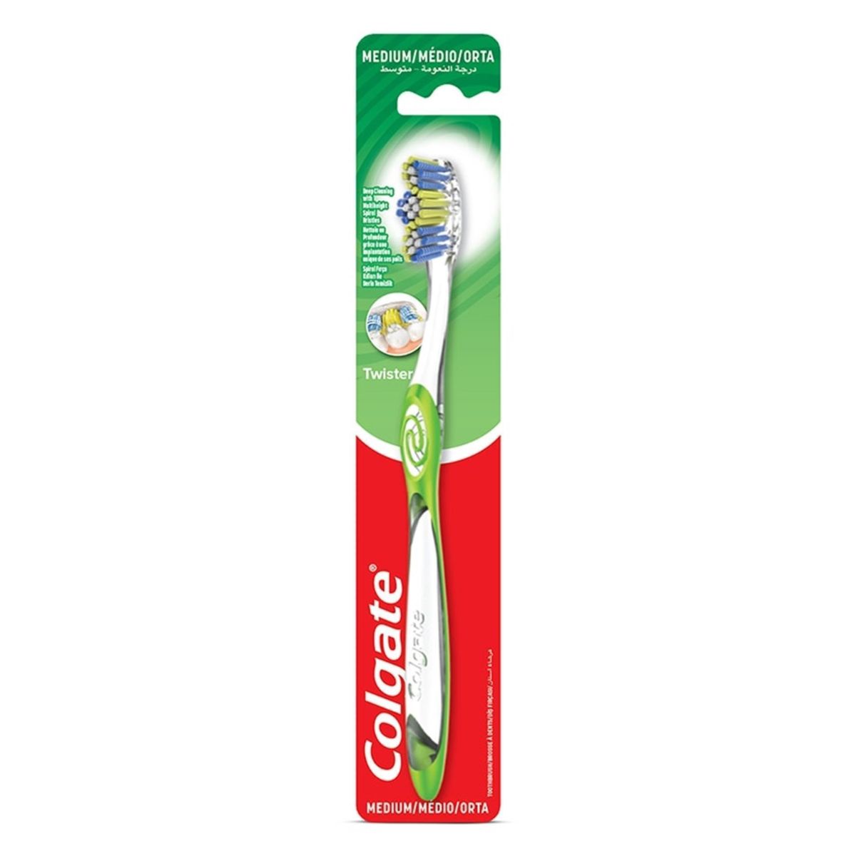 A Colgate - Twisted Toothbrush - 1pcs in a package. A Colgate - Twisted Toothbrush - 1pcs in a package.