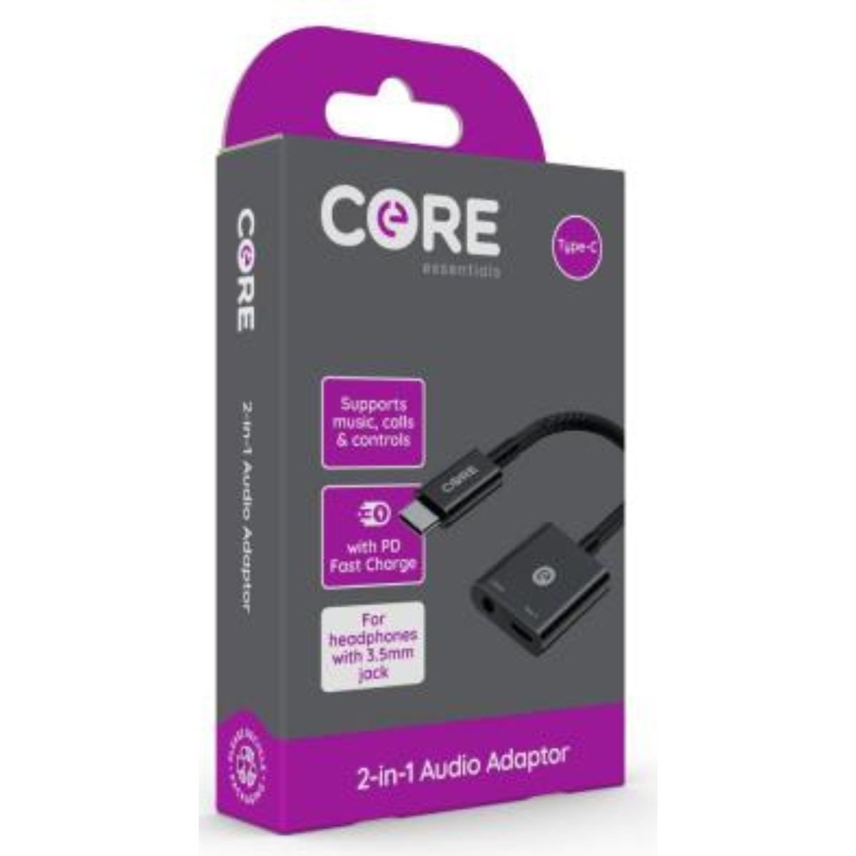 Core - 2 in 1 Audio Adaptor - 1pcs usb to 3.5mm audio adapter.