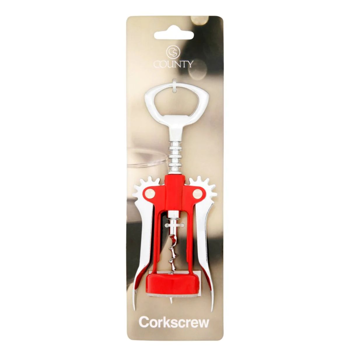 County - Lever Arm Corkscrew - 1pcs in a package. County - Lever Arm Corkscrew - 1pcs in a package.